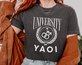 Yaoi University Shirt, Fujoshi BL Anime Tee, Yaoi Lover Gift, Fundashi Boys Love Shirt, Gay Anime Merch, Yaoi T-Shirt, BL Manga Shirt