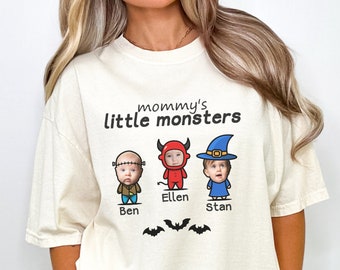 Baby face shirt, Personalized face shirt, Halloween shirt, Baby halloween, Custom photo shirt, Ghost face,Mon Dad Birthday gift,Custom shirt