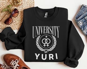 Yuri University Sweatshirt, Himejoshi GL Anime Sweater, Yuri Lover Gift, Himejoshi Girls Love Crewneck, Sapphic Anime Merch, Yuri Sweater