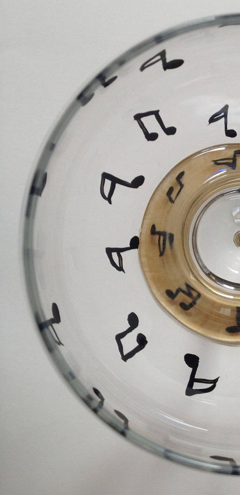 Musical note hand painted wine glasses. Set of 2 Etsy