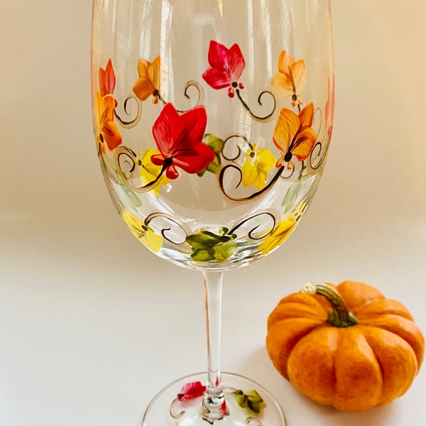 Hand Painted Wine Glasses Etsy