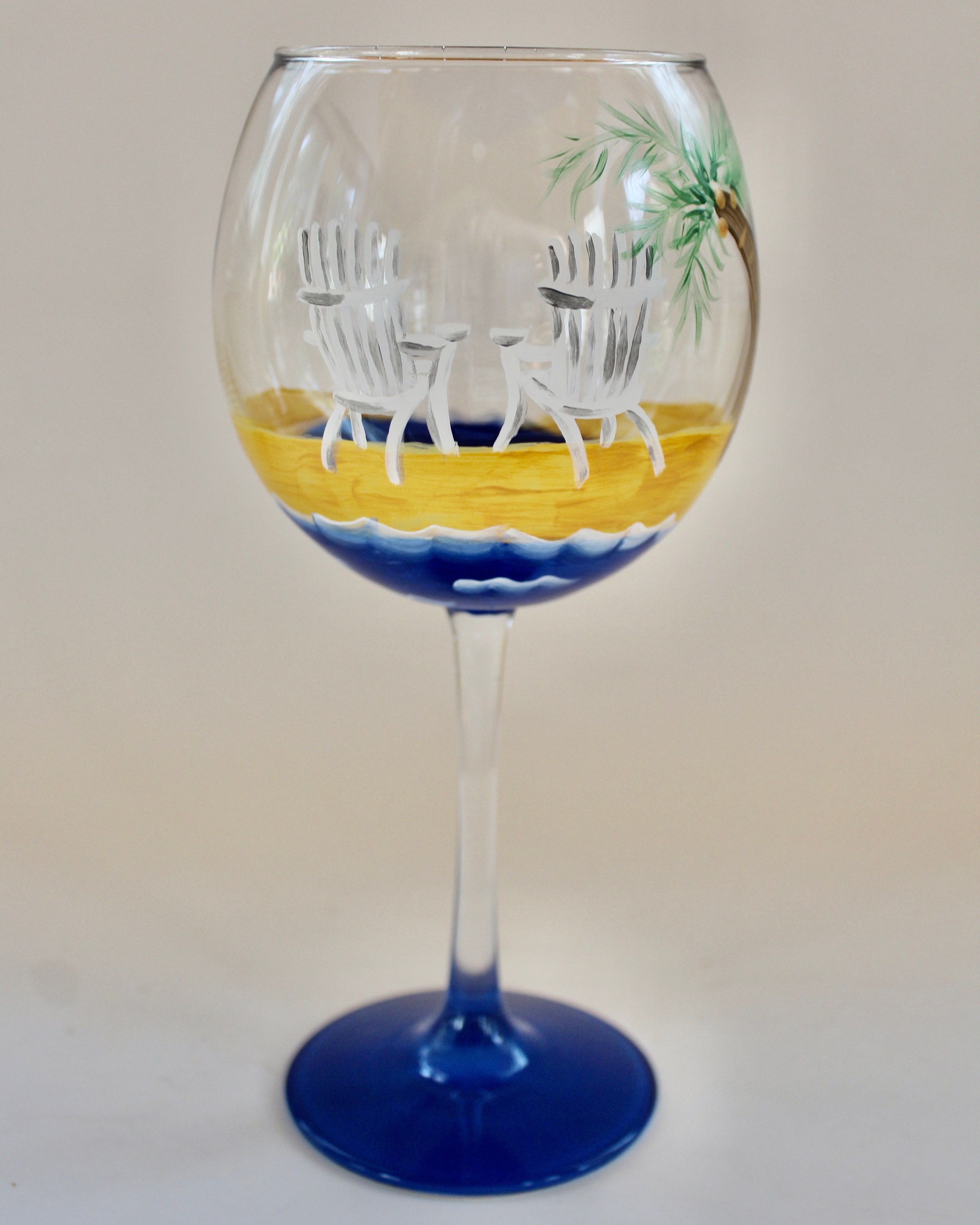 Kay Large Beach Resin Wine Glass  Coastal Clothing, Home Decor and Fun  Gifts