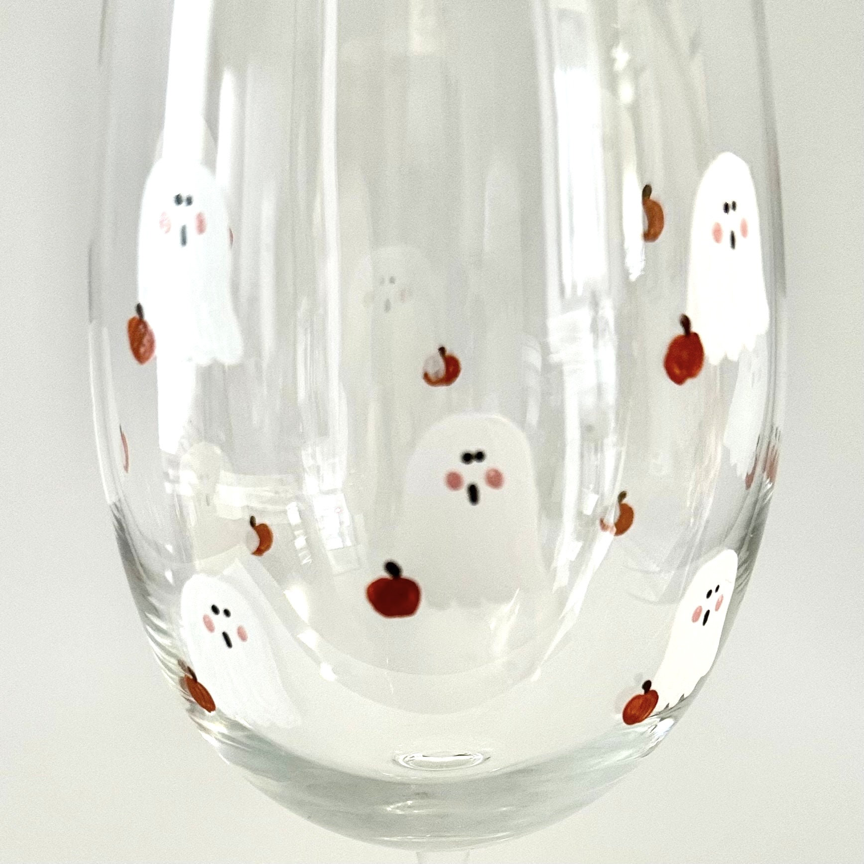 Verre à Vin Fantôme Halloween Sans Pied | Verre Transparent Citrouille Pour Fête