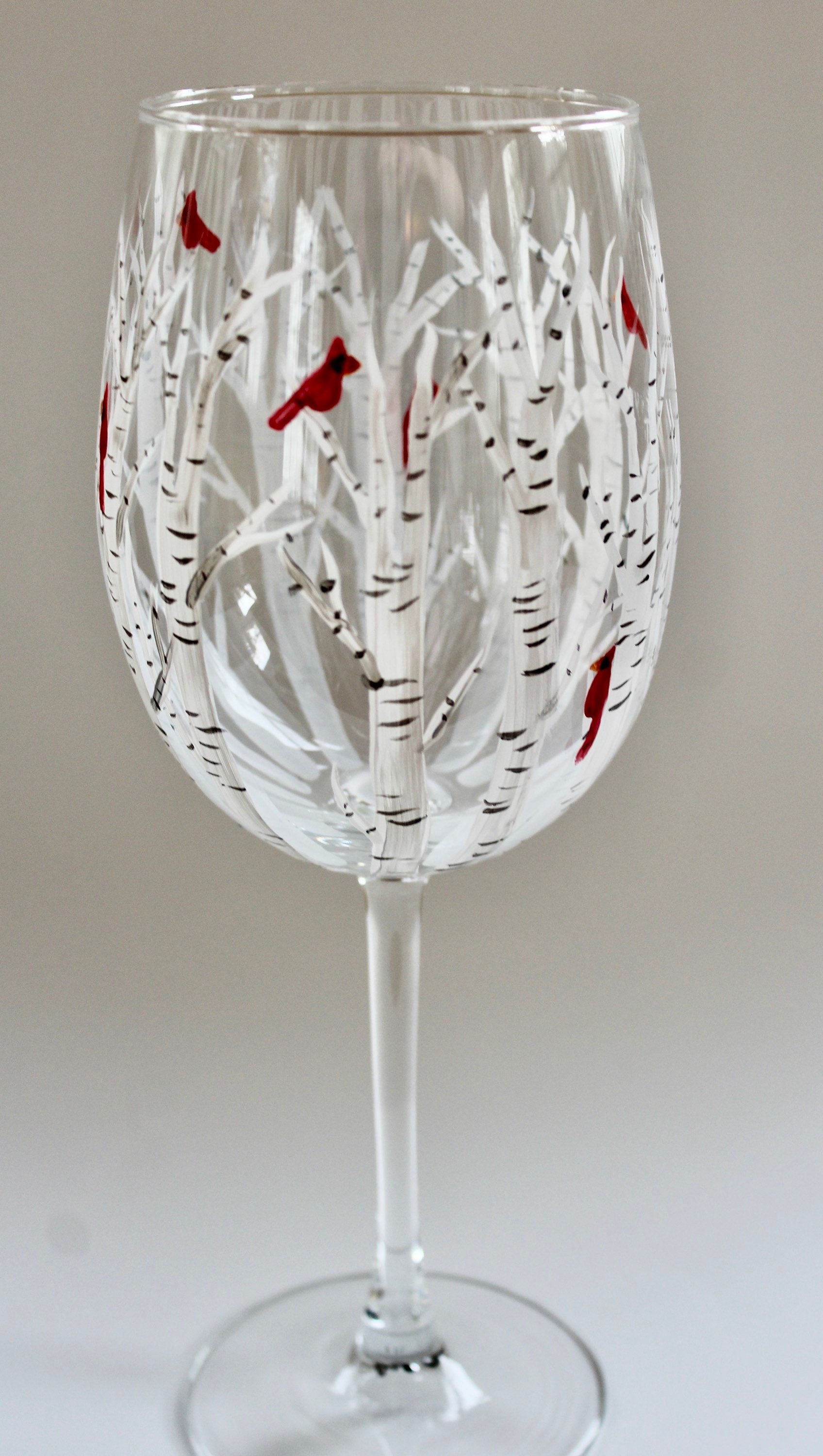 Hand Painted Wine Glass Yellow Finch Wine Glass Bird Wine -    Geschilderde wijnglazen, Flessenwerkjes, Beschilderde wijnflessen