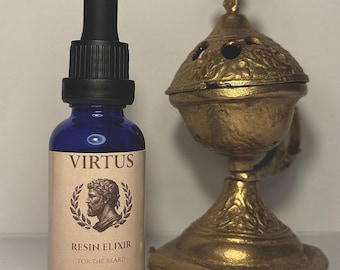 Aceite de incienso para barba / Elixir de resina natural, hecho a mano en el Reino Unido