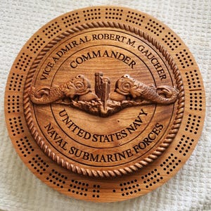 Custom Cribbage Board - US Navy - Submarine