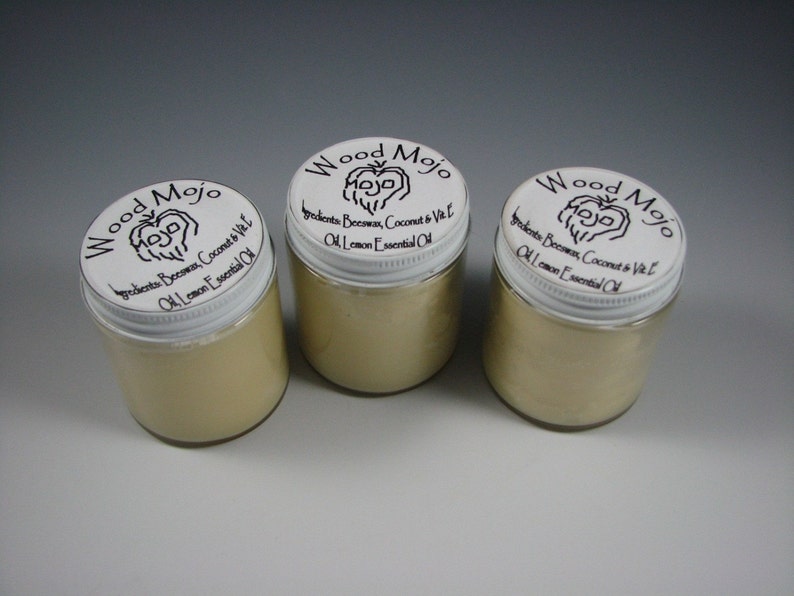 Wood Mojo 4 oz jar beeswax natural finish for unfinished wood and also a salve for human skin image 2
