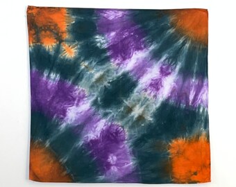 Hand dyed Cotton Bandana 21”x21”