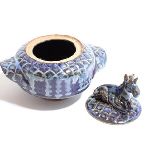 Unicorn Lover Lidded Ceramic Pot, Lidded bowl, Lidded Sugar Bowl, Lidded Salt Cellar, Unicorn Figurine, Lidded Vessel, Sugar Pot, Small Bowl image 8