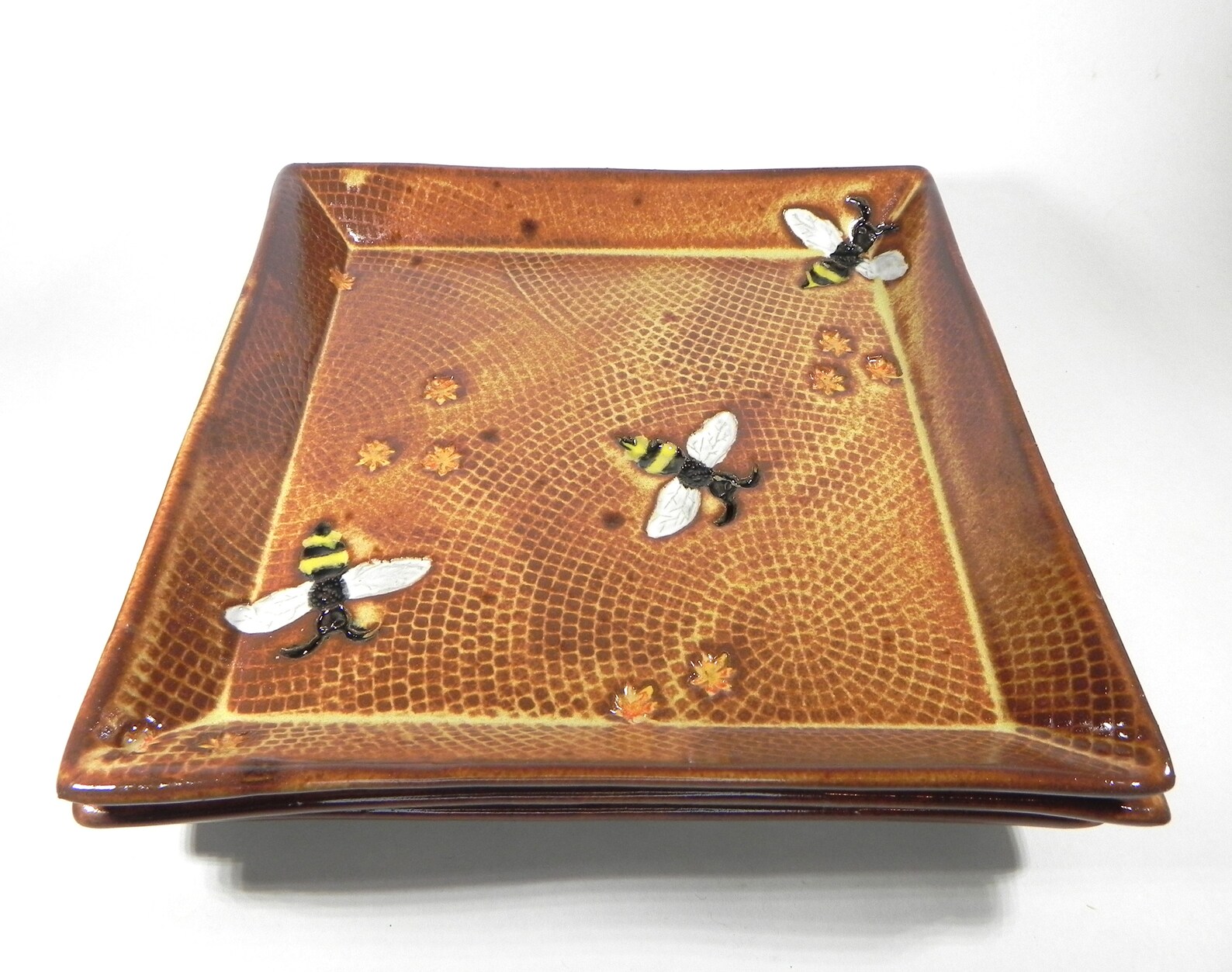 Ceramic Plate With Bees Small Dish Bee Themed Dishes Etsy