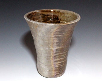 Discounted Cup Woodfired, Handmade in Ohio, Wheel Thrown Cup Ceramic, Pottery Cup Rustic, Drinking Cup Handmade, Water Cup woodfired