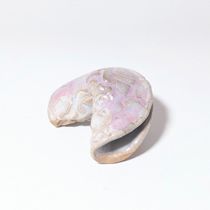 Reusable Fortune Cookie, Ceramic Fortune Cookie, Food Safe, Handmade, White Fortune Cookie, Pottery Fortune Cookie, Clay Fortune Cookie