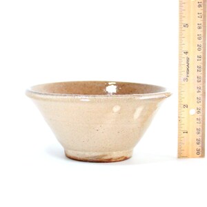 Bowl Woodfired Brown, Handmade in Ohio, Wheel Thrown Rice Bowl Ceramic Tan, Pottery Pasta Bowl Rustic, Salad Bowl Handmade, Small Bowl image 5