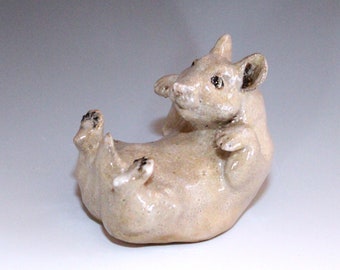 Hamster Figurine Ceramic Hamster, Clay Hamster Statue, Cute Hamster Pottery, Animal Sculpture, Animal Figurine, Animal Art, Whimsical Art