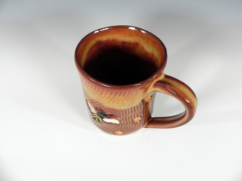 Bee Ceramic Mug, Ceramic Coffee Cup, Bee Pattern, Bee Gifts, Handmade Mug, Handmade Pottery, Ready to Ship, Pottery Mug, Tea Cup, Coffee Mug image 5