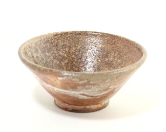 Bowl Woodfired, Handmade in Ohio, Wheel Thrown Rice Bowl Ceramic, Pottery Pasta Bowl Rustic, Salad Bowl Handmade, Small Bowl