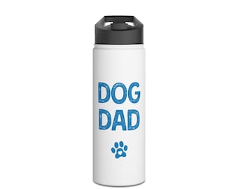 Gourde en acier inoxydable Dog Dad, couvercle standard