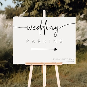 Wedding Parking Sign, Wedding Parking Sign Directional, Wedding Direction Sign Arrow, Wedding Ceremony Direction Sign