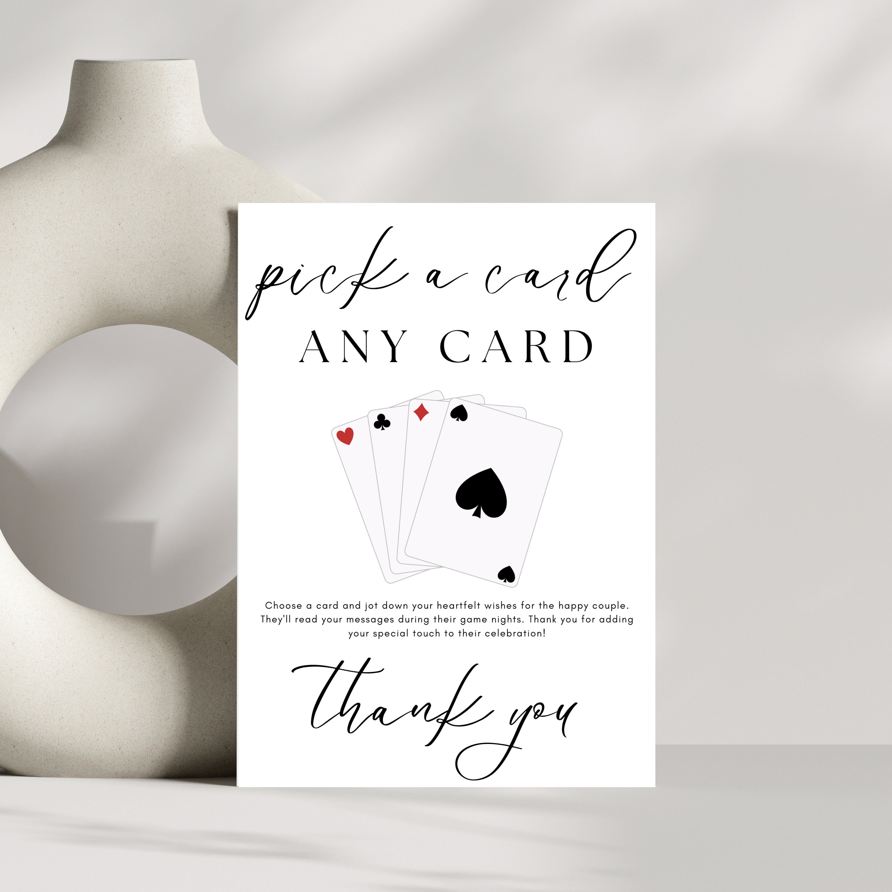 Playing Card Guest Book Sign, Playing Cards Guest Book Sign, Playing