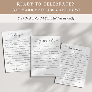 Wedding party entertainment printable keepsake mad libs for sentimental memories and hosting ease
