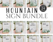 Mountain Wedding Sign Bundle, Wedding Signs Wood Mountain, Wedding Sign Wood Mountains, Wedding Sign Bundle, Wedding Template