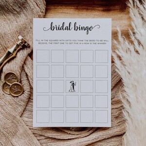 Bingo para despedidas de soltera, juego para despedidas de soltera, descarga instantánea para imprimir en casa, plantilla para bingo de despedida de soltera
