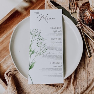 Menú de boda Baby's Breath