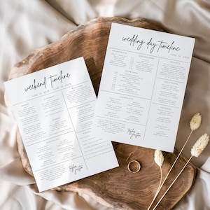Minimalist Wedding Day Timeline, Editable Template Printable Bridal Party Itinerary, Modern Wedding Schedule, Groomsmen Bridesmaid Timeline
