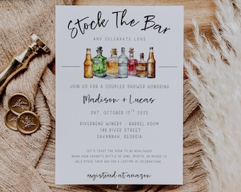 Invitación para despedida de soltera en el bar, descarga digital editable, invitación para despedida de soltera, invitación para despedida de soltera mixta, invitación de boda moderna