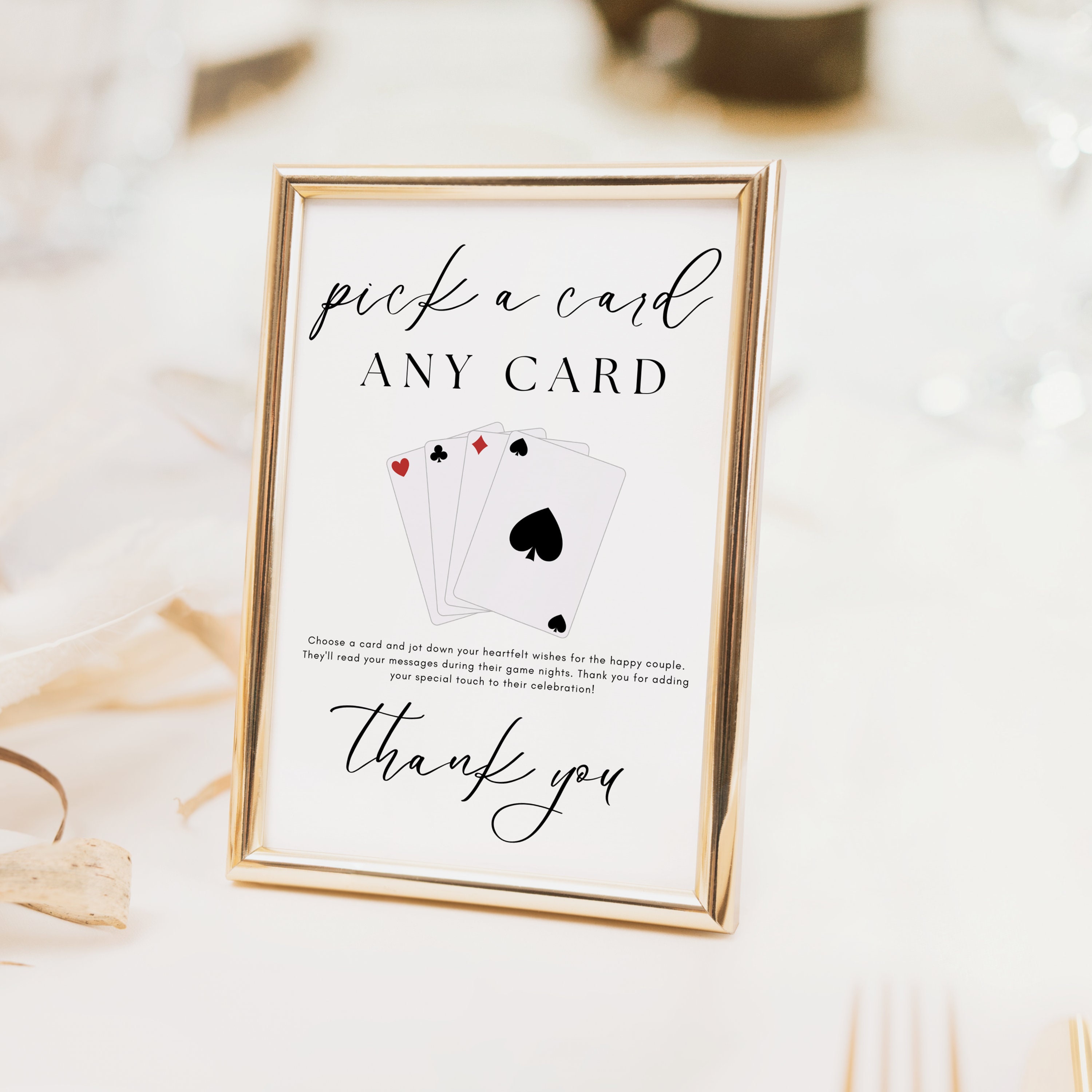 Playing Card Guest Book Sign, Playing Cards Guest Book Sign, Playing