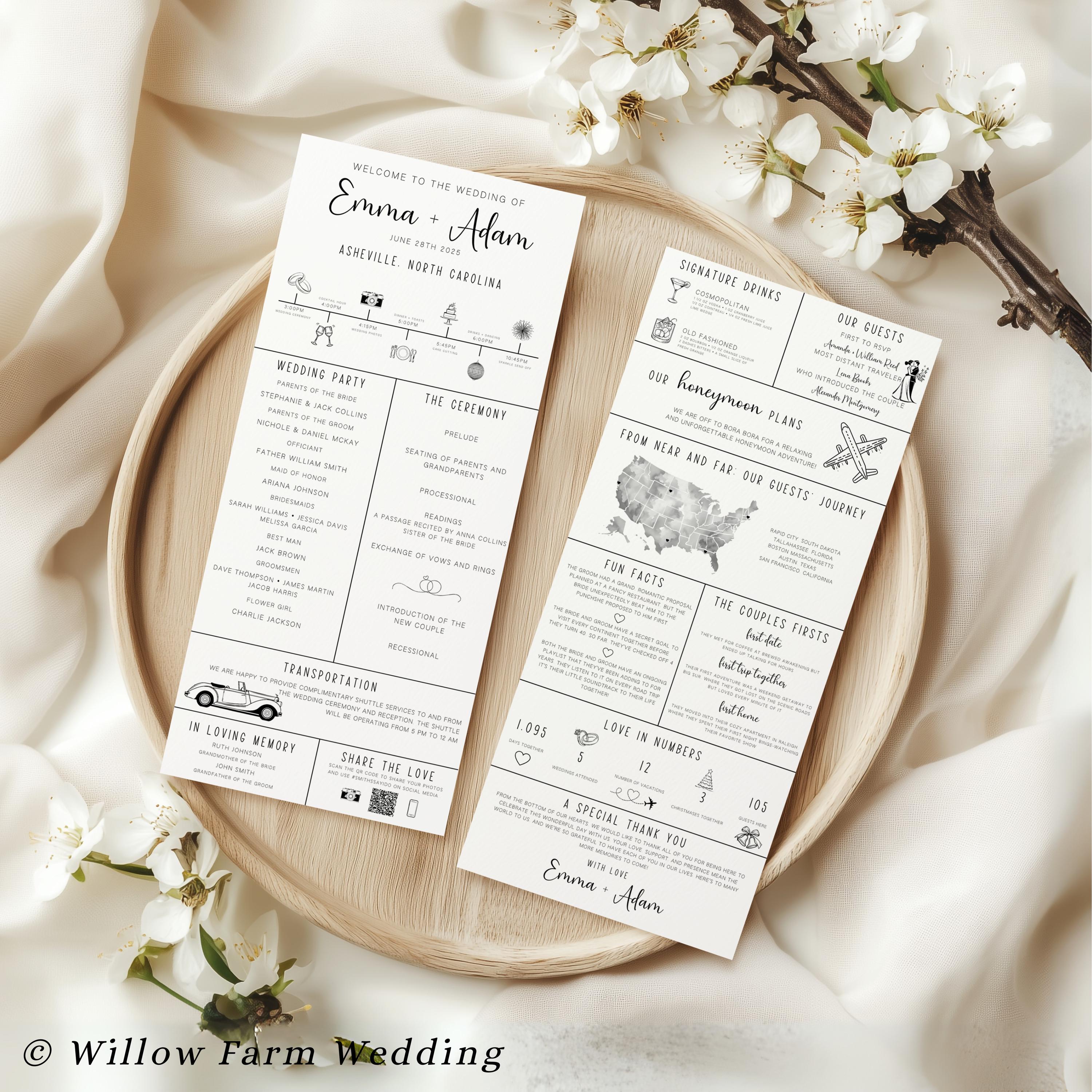 Infographic Wedding Program Template