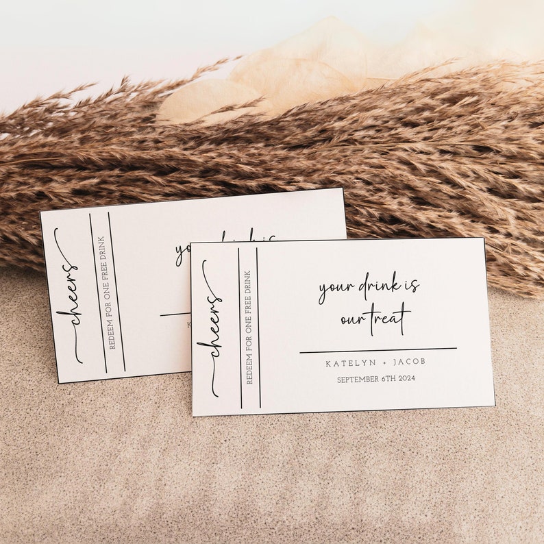 Drink Tickets for Wedding Wedding Drink Tickets Template Wedding