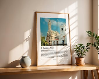 Buenos Aires Travel Print. Buenos Aires Poster. Argentina Travel Print. Custom Travel Poster. Backpacker Wall Art. Wanderlust Home Decor.