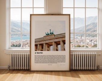 Berlin Travel Print. Berlin Poster. Germany Travel Print. Custom Travel Poster. Backpacker Wall Art. Wanderlust Home Decor.
