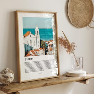Lisbon Travel Print. Lisbon Poster. Portugal Travel Print. Custom Travel Poster. Backpacker Wall Art. Wanderlust Home Decor.