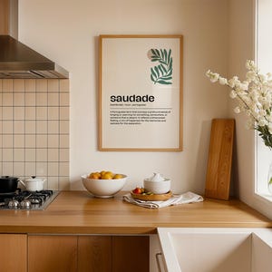 Saudade Definition Digitaler Reisedruck. Inspirierendes Reisezitat. Reise Spruch Poster. Backpacker Wandkunst. Fernweh Home Decor.