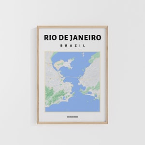 Brasilien Karte. Brasilien-Reise-Druck. Landkarte von Südamerika. Weltkarten. Strassenkarten. Personalisiertes Reiseplakat. Backpacker Wandkunst.