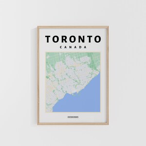 Mapa da cidade de Toronto. Impressão de viagem do Canadá. Mapa da América do Norte. Mapas do mundo. Mapas de rua. Pôster de viagem personalizado. Arte de parede para mochileiros.
