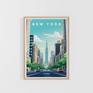 New York Travel Print. USA Poster. North America Travel Print. Custom Travel Poster. Backpacker Wall Art. Wanderlust Home Decor.