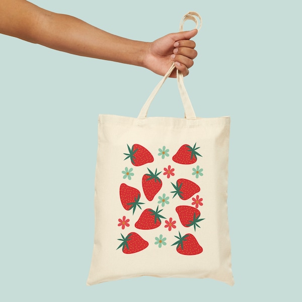 Canvas Tote Bag: Cute Tote Bag, Canvas Shoulder Bag Women, Trendy Reusable Tote Bag, Eco Bag Aesthetic, cute gift, shopping bag