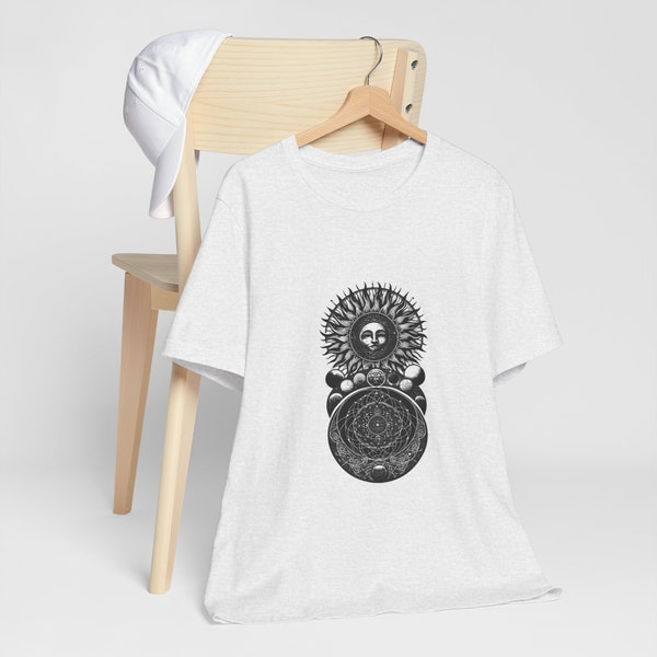 Sun Planets Sacred Geometry - T Shirt, Unisex Tee, Handmade graphic tee  Sold Exactly as Seen in Images! Best Selling Item