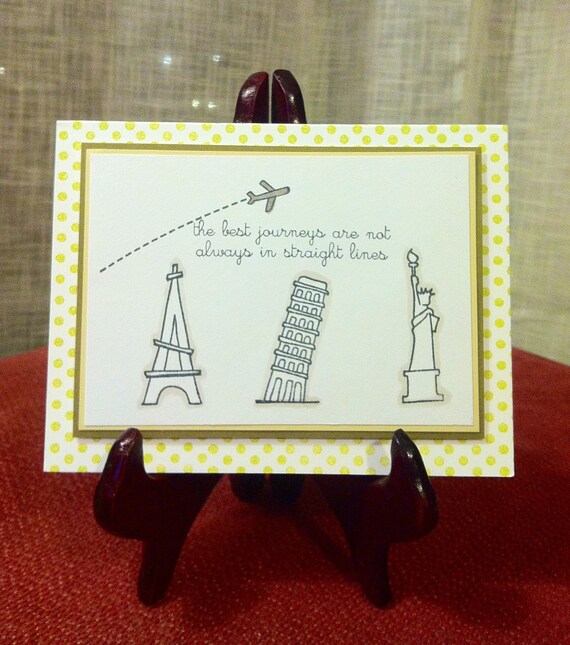 Items similar to Best Journeys handmade card on Etsy
