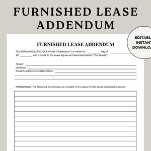 Anexo de contrato de arrendamiento amueblado, contrato de arrendamiento residencial, contrato de arrendamiento, formulario para el propietario, condiciones del contrato de arrendamiento, aviso para el propietario, alquiler de apartamento, contrato de arrendamiento