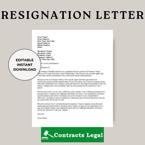 Resignation Letter Template, Job Resignation, Resign Letter, Notice Period Letter, Resignation Email, Resignation Form, Weeks Notice Letter