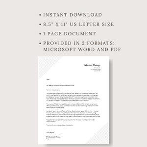 Esa Note Example Emotional Support Animal Letter, ESA Letter, ESA Letter Template ...