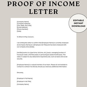 Carta de comprobante de ingresos, verificación de ingresos, verificación de salario, verificación de empleo, información de salario, carta de verificación, formulario de empleo