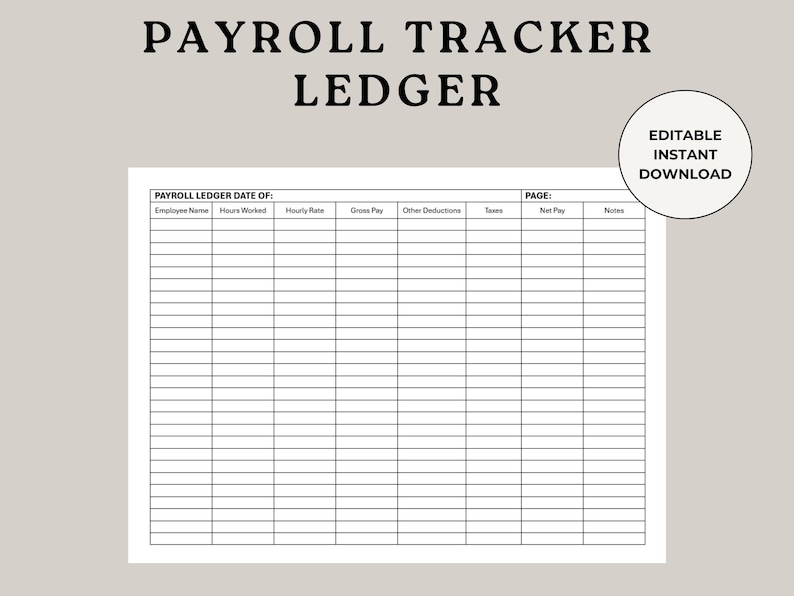 Payroll Tracker, Payroll Management, Payroll Register, Employee Payroll ...
