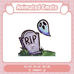 Animated Grave Ghost RIP Emote - Twitch, Discord, YouTube