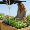 Plant Shade Umbrella | Protect from Sun-Scorch | Water Retention |  High Quality | Sturdy Canvas Triangular Canopy 32.35" | Yumma Sapphire