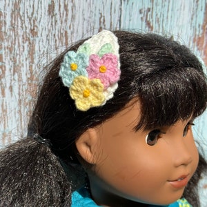 Floral Hair Clip for Girls | Multi Color Daisy Hair Snap | Flower Hair Barrette | Cute Crochet Hair Clip | Women Gift | Unique Toddler Gift